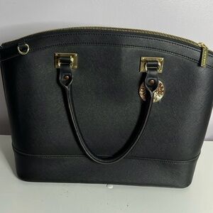 Anne Klein Dome Satchel Black handbag